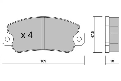 Комплект тормозных колодок (AISIN: BPFI-1041)